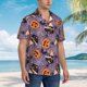 thumbnail image 3 of Fotbe Vintage Halloween Black Cat Camisa Hawaiana para Hombre Unisex – Camisa Casual de Verano con Botones de Manga Corta de Algodón y Lino,Large, 3 of 7