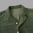 thumbnail image 5 of Honeeladyy Men's Casual Button-Down Shirts Short Sleeve Striped Dress Shirts Button Down Tops #Yb-Army Green-XXXL, 5 of 6