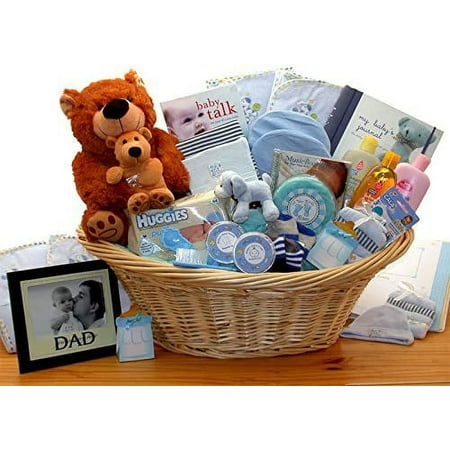 Welcome Baby! Newborn Baby Boy Gift Basket -Blue Deluxe