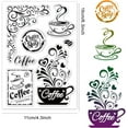 thumbnail image 2 of Coffee Clear Rubber Stamps Vintage Iron Orchid Postcard Cups Flowers Retro Transparent Silicone Stamp Stamp for DIY Card Making Scrapbooking Birthday Photo Album Thanksgiving 4.3 x 6.3In DIY, 2 of 9