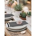 thumbnail image 6 of Cloth Napkins Set of 2 - 20x20 Inches, Farmhouse Black White Striped Washable Reusable Table Napkins, Modern Stripes Soft & Absortbent Dining Napkin for Party Wedding Hotel Restaurant, 6 of 8