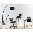 thumbnail image 4 of Lombardi Mid-Century Modern Adjustable Office Chair With Swivel In Walnut And Black, 4 of 13