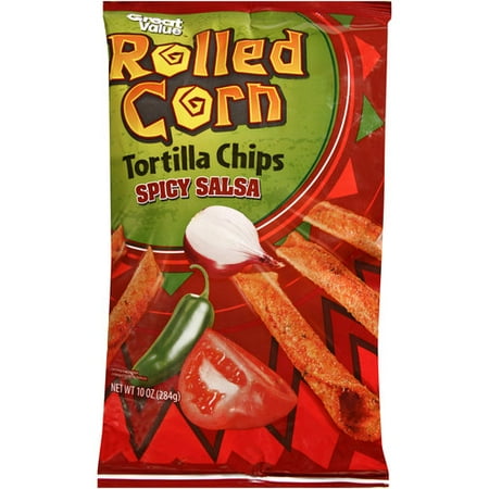 Great Value Rolled Corn Spicy Salsa Tortilla Chips, 10 Oz.