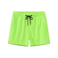thumbnail image 4 of TANBOM Men's Stylish Polyester Three Beach Shorts Lightweight Breathable Comfortable Adjustable Drawstring Fluorescent Green S, 4 of 5
