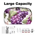 thumbnail image 3 of Grape Portable Oxford Cloth Charger Case with Waterproof Design - 5.9x9.44x3.14 in - PC Case, Storage Pouch, Cable Organizer Desk, Cable Box Organizer, 3 of 6