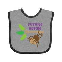 Inktastic Future Actor Childs Acting Theater Monkey Boys or Girls Baby Bib