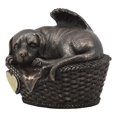 thumbnail image 2 of Angel Labrador Dog Sleeping In Wicker Basket Cremation Urn Pet Memorial Statue, 2 of 4