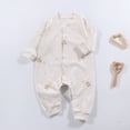 thumbnail image 2 of UAYOTSE Baby Pajamas Long Sleeve One-Piece Footless Sleeper for Girls Boys Infant 0-12 Months,Sizes 0-3 Months, 2 of 5