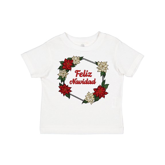 Inktastic Feliz Navidad Poinsettia Boys or Girls Toddler T-Shirt
