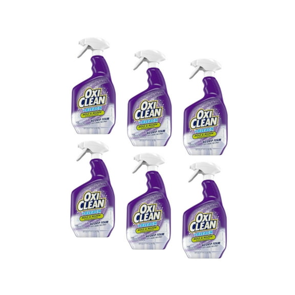 OxiClean plus Bleach, No Drip Foam, Mold & Mildew Bathroom Stain Remover 30 oz. - Pack of 6