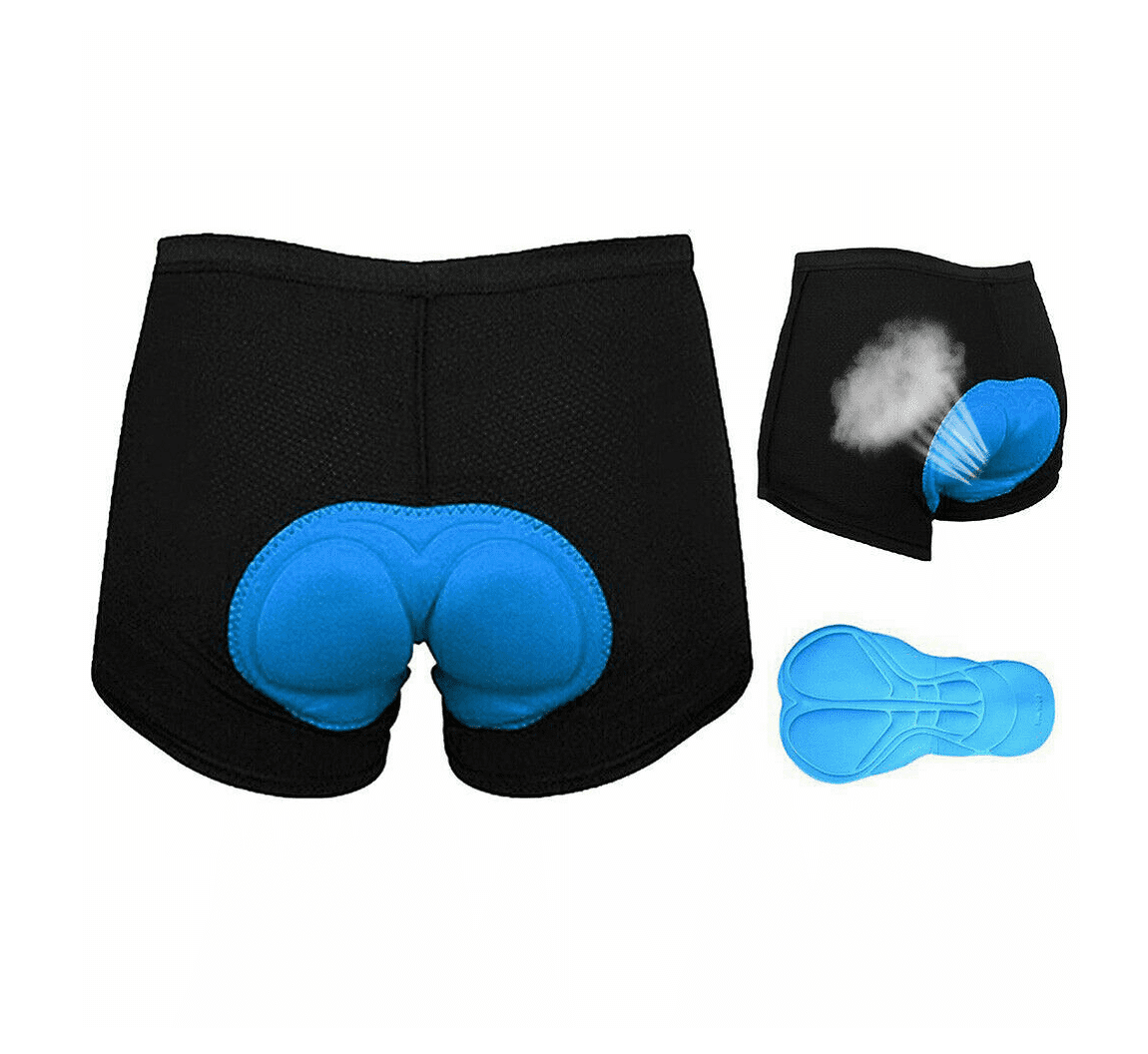 Men Womens Cycling Underwear Gel 3D Padded Bicycle Riding Exercise Shorts Pants 