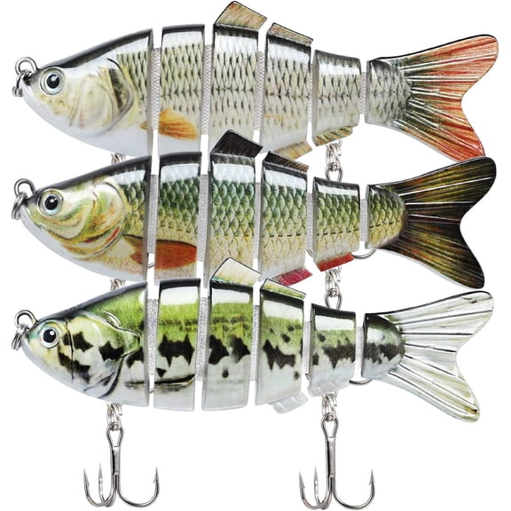 Swimbait for Bass Trout Crappie Walleye Pike Gifts for Men Family, Lifelike Fishing Lures for All Species Must-Have for Lovely Anglers