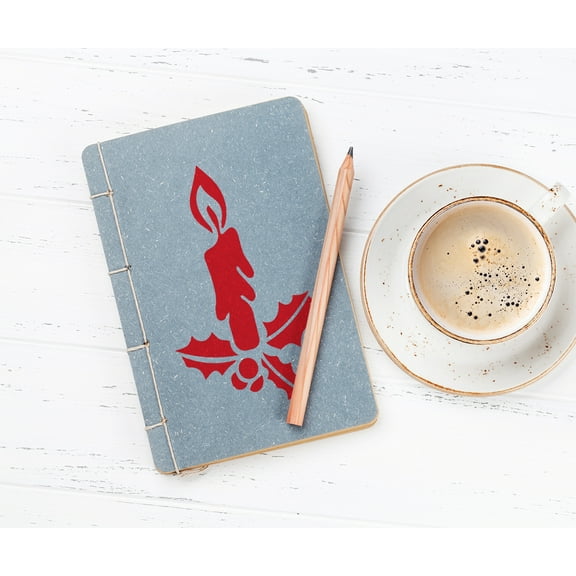 Christmas Candle Stencil - Art and Wall Stencil (6"x5")