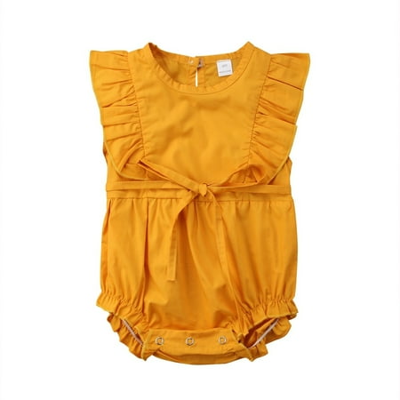

Fashion New Newborn Infant Baby Girl Boy Summer Tie Romper Jumpsuit Bodysuit Clothes Outfit