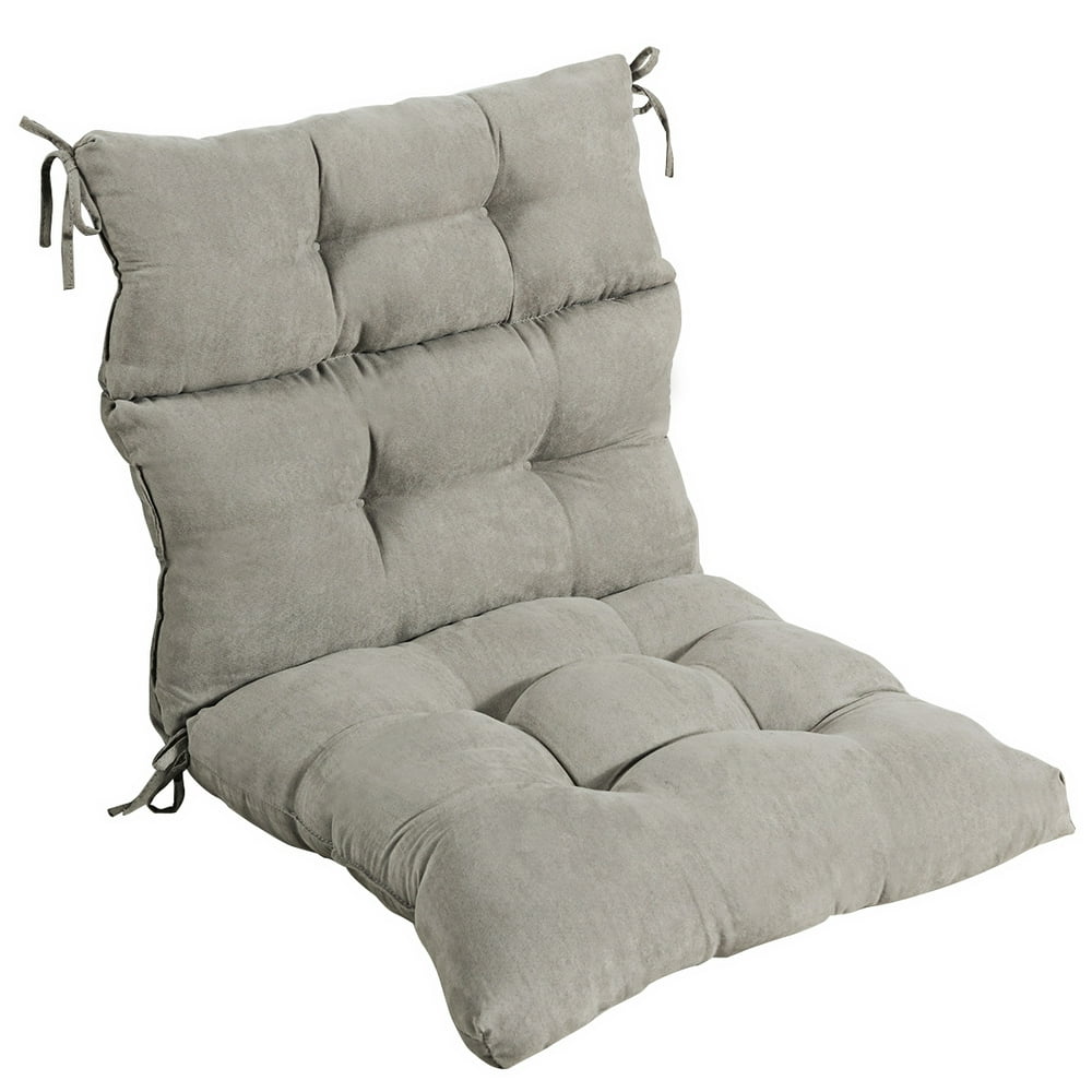 Costway 22''x44'' Back Chair Cushion Tufted Pillow Patio Seating Pad