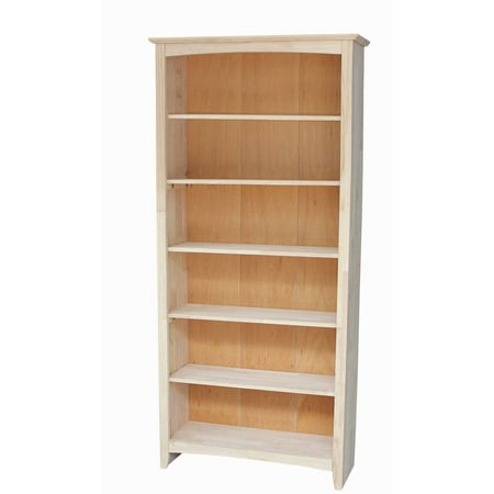 Shaker 72u0022 Bookcase Unfinished - International Concepts
