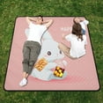 thumbnail image 5 of Cute Rabbit Holding Egg Easter Camping Mat Picnic Blanket Waterproof Sand-proof for Beach Lawn Park 78" x 78", 5 of 6