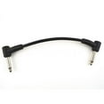 thumbnail image 2 of 6 x Electric Guitar Cables 6 inch 1/4 Right Angle Effect Pedal Patch Cord Black, 2 of 3