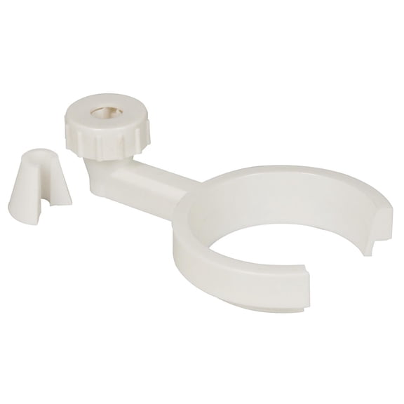 Separatory Funnel Holder - Polypropylene - Open Front for Unobstructed Placement - Grips Rods of 0.37-0.5" Diameter - Eisco Labs