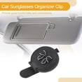 thumbnail image 3 of Clip para gafas de sol de coche Unique Bargains, magnético, universal, para parasol, almacenamiento protector de gafas, cuero PU, negro, 10x6cm, 1 Pcs, 3 of 7