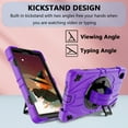 thumbnail image 6 of Dteck Case for Samsung Galaxy Tab A7 Lite 8.7-inch T220 T225,Heavy Duty 3-Layer Protection Rotating Stand Case Shockproof Armor Hard Cover with Shoulder Strap for Galaxy Tab A7 Lite 8.7-inch,Purple, 6 of 7