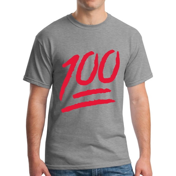 100 Percent Emoji T-Shirt Light Heather (XL)