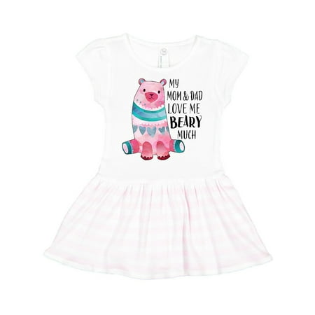 

Inktastic My Mom and Dad Love Me Beary Much with Cute Bear Gift Toddler Girl Dress