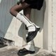 thumbnail image 3 of Calentadores de piernas retro Y2k, cubrepiernas para botas, color blanco, 3 of 4