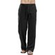 thumbnail image 1 of Pantalones casuales de lino para hombre, color sólido, rectos, ligeros, sueltos, elásticos, con cordón, para verano, playa, yoga negro (051-black) G negro (051-black) G Xishao ropa, 1 of 1