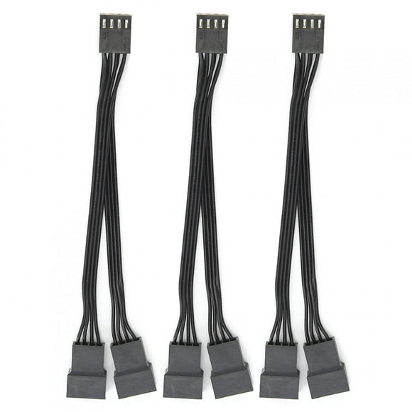 Y-Splitter Adapter Cable, Best Heat Dissipation Easy And Convenient Beautiful All Black Sleeved Computer Cable, For Computer, PC,