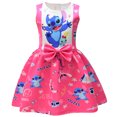 thumbnail image 3 of 2024 Disney Lilo & Stitch Kids For Girls Vestido Falda de película Lindo dibujo animado Stitch Vestidos de fiesta Lazo Niñas Vestidos casuales, 3 of 5
