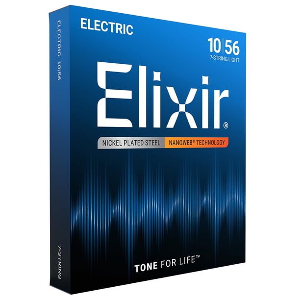 Cuerdas para guitarra eléctrica Elixir de 7 cuerdas calibre ligero 10-56