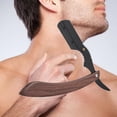 thumbnail image 3 of Maquinilla de afeitar de barbero plegable jinwen Dispositivos de afeitado de peluquero acero inoxidable resistente, 3 of 8