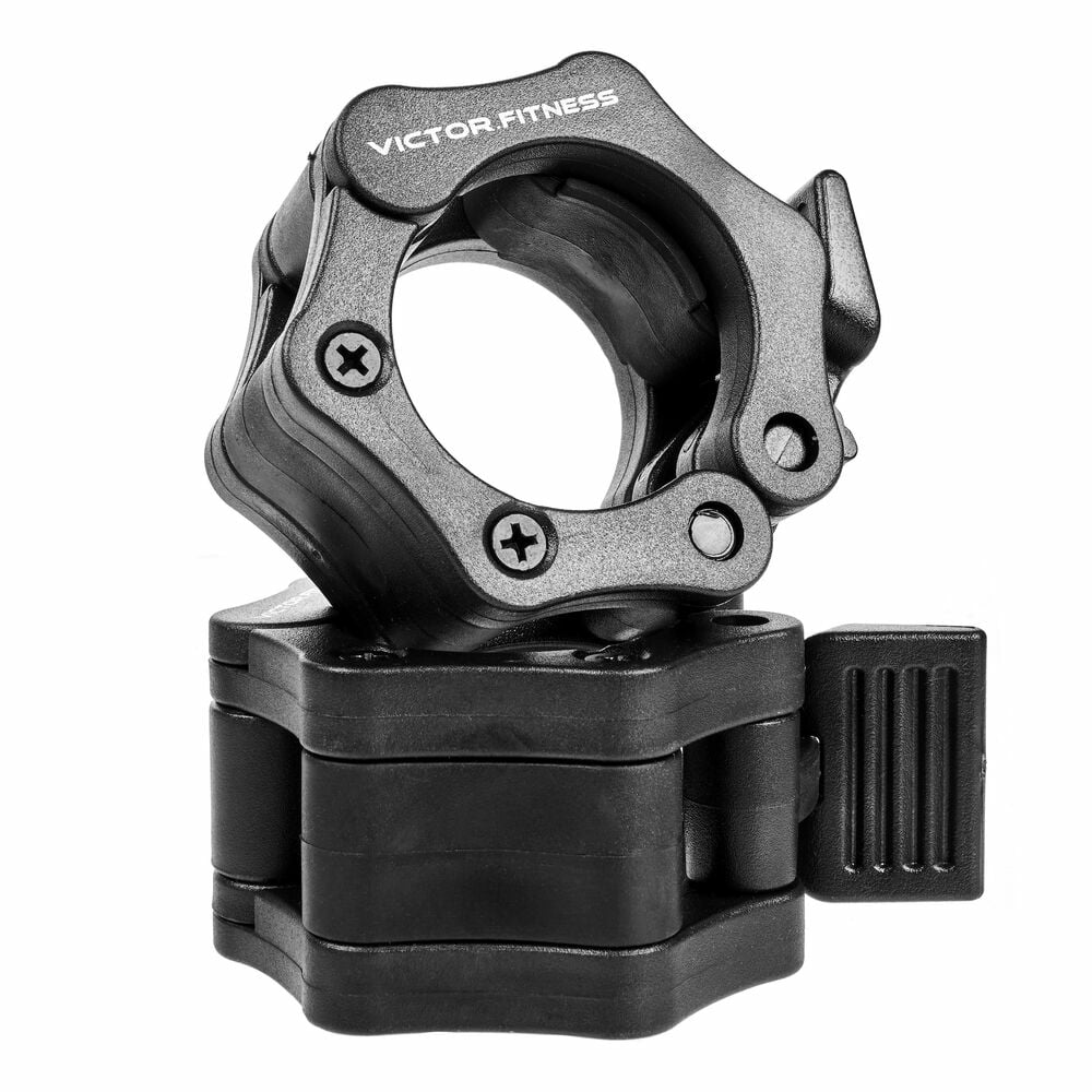 Victor Fitness 24" X-Grip Weightlifting Straps & Quick-Release Barbell/Dumbbell Clamps Adult Unisex