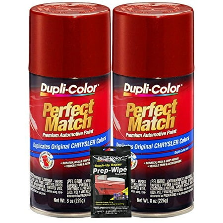 Dupli Color Chili Pepper Red Pearl Chrysler Perfect Match Automotive Dupli Color Chili Pepper Red Pearl Chrysler Perfect Match Automotive Paint 8 Oz Bundles With Prep Wipe 3 Items