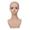 thumbnail image 2 of Busto de cabeza de maniquí con maquillaje, profesional, soporte de cabeza de modelo de peluca realista para collar, anteojos, peluca, gorro, 2 of 9