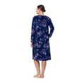 thumbnail image 5 of Aria Women’s Long Sleeve Stretch Velour 44" Sleepwear Nightgown, Sizes XS-5X, 5 of 7