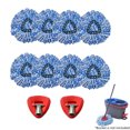 thumbnail image 1 of Fregona La cabeza de reemplazo de la fregona rotativa de 10 paquetes es compatible con la fregona rotativa o - Cedar easywring rinseclean microfiber para sistemas de 2 tanques Home Times HT22110937, 1 of 7