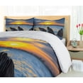 thumbnail image 5 of Ambesonne Animal Duvet Cover Sets, Bottle Nosed Dolphins, 2-Queen, Blue Grey Orange, 5 of 7