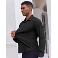 thumbnail image 2 of COOFANDY Black Dress Shirt for Men Long Sleeve Casual Button Down Shirts Stretch Regular Fit, 2 of 6