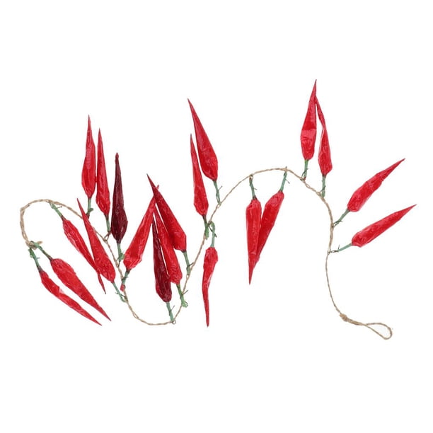 Vegetales artificiales Silation Vegetales Decoración cocina y hogar Decoración 干 辣椒 串