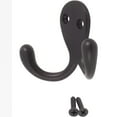 thumbnail image 4 of Double Robe Hook, 2-1/8" High, 1" Projection, Matte Black by Stone Harbor Hardware, 4 of 4