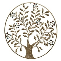 Raylan Tree Circular Openwork Wall Art Decor Bronze 33” Diameter