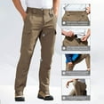 thumbnail image 3 of WTOBBY Men's Water-Resistant Work Pants with Zipper Pockets Tactical Cargo Trousers for Outdoor Construction Hiking Camping Travel Activities - Durable Ripstop Material Design,Light Brown 3XL, 3 of 4