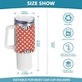 thumbnail image 3 of SKYSONIC Insulated Tumblers with Lids and Straws Handles 40oz Water Bottle Polka Dots Daisy Travel Mug Reusable Stainless Steel Thermos Vacuum, 3 of 7