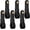 Black, variant on 6 Pcs Leather Curtain Rod Holders PU Leather Curtain Rod Bracket Mounted Loop Straps with Screws and Plastic Wall Plugs, Boho Pole Hanger Hook for Towel Oar Home Wall Display Decor(Brown)