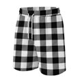 thumbnail image 4 of Satingcolo Men's Soft Daily Wear Shorts Elastic Mid Waist Summer Fall Outfits Jogging Athletic Shorts Work Out Trunks With Pockets Black S, 4 of 4
