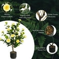 thumbnail image 5 of Gymax 38'' Artificial Camellia Tree Faux Floral Plant Fake Tree for Decoration Yellow, 5 of 7