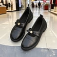 thumbnail image 6 of Miluxas Mary Jane Shoes Women Leather Round Toe Flats Non-Slip Buckle Strap Comfort Casual Dressy Party Shoes Black 9(42), 6 of 8