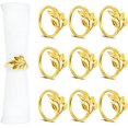 thumbnail image 1 of 24pcs Set Leaf Shape Napkin Rings Metal Napkin Rings Napkin Buckles Bulk for Dinner Wedding, 1 of 5